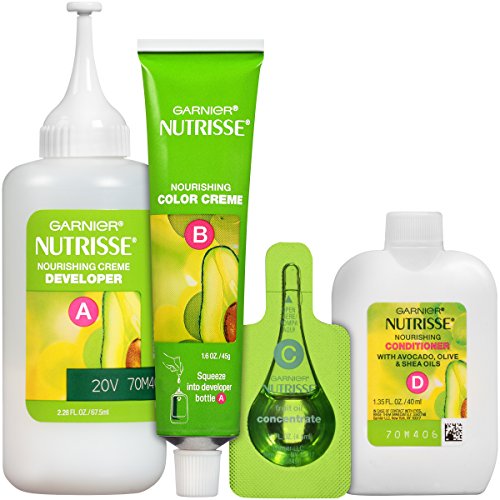 Garnier Nutrisse Nourishing Hair Color Creme, 535 Medium Gold Mah...