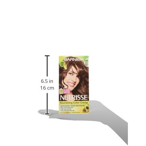 Garnier Nutrisse Nourishing Hair Color Creme, 535 Medium Gold Mah...