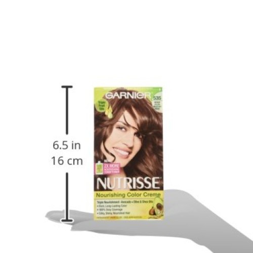 Garnier Nutrisse Nourishing Hair Color Creme, 535 Medium Gold Mah...