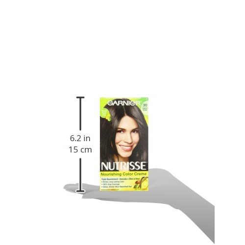 Garnier Nutrisse Permanent Haircolor, 30 Darkest Brown Sweet Cola