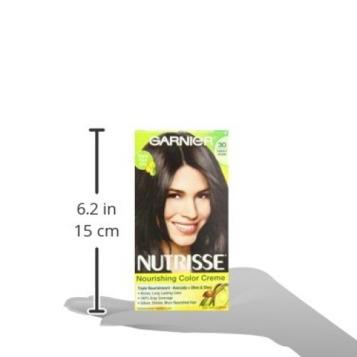 Garnier Nutrisse Permanent Haircolor, 30 Darkest Brown Sweet Cola