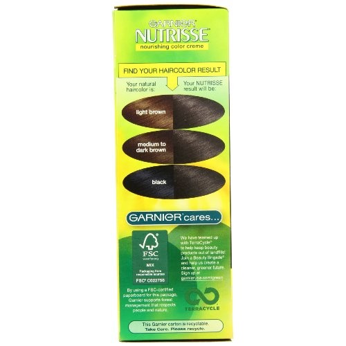 Garnier Nutrisse Permanent Haircolor, 30 Darkest Brown Sweet Cola