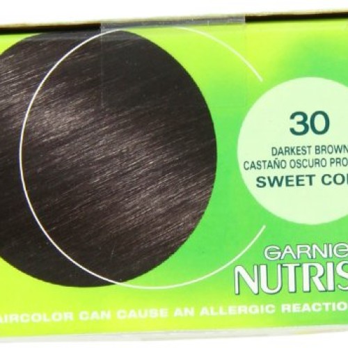 Garnier Nutrisse Permanent Haircolor, 30 Darkest Brown Sweet Cola