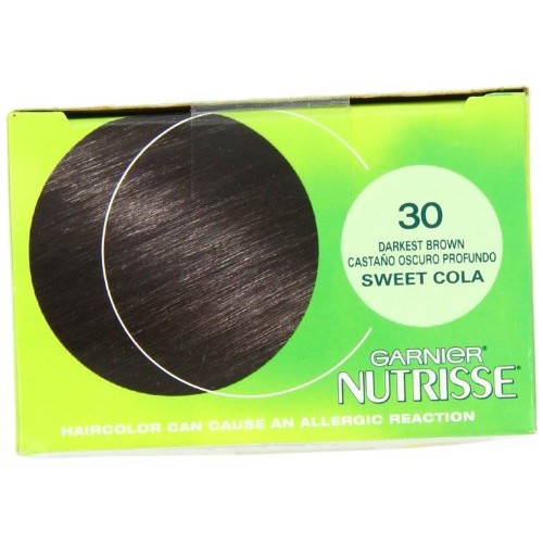 Garnier Nutrisse Permanent Haircolor, 30 Darkest Brown Sweet Cola