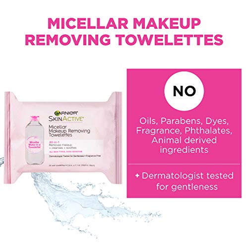 Garnier SkinActive Micellar Makeup Remover Wipes, 25 ct.