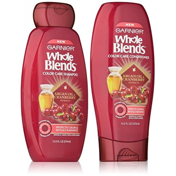 Garnier Whole Blends Color Care Shampoo and Conditioner Set with ...