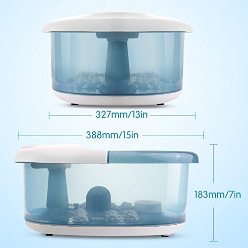 Foot Spa Bath Massager with Heat Bubbles Vibration, 14 Shiatsu Ma...
