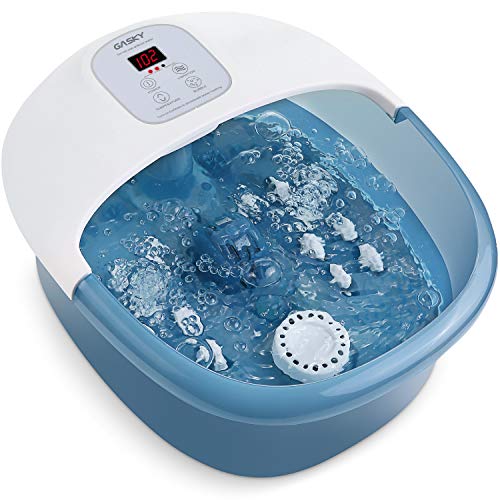 Foot Spa Bath Massager with Heat Bubbles Vibration, 14 Shiatsu Ma...