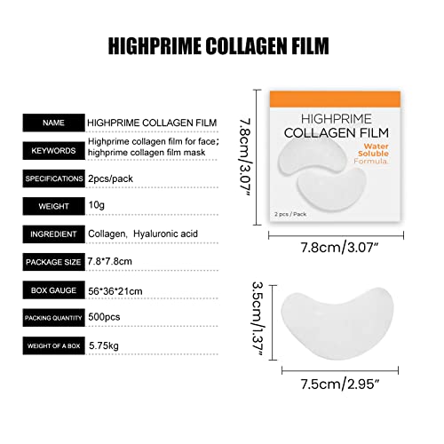 5 Pairs DERMANCE Korea Highprime Collagen Soluble Film, Anti Agin...