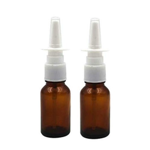 Amber Glass 1 oz Nasal Sprayer! EMPTY, Refillable, Travel Sized, ...