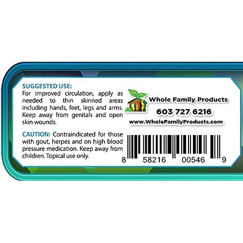 Arginine Circulation Cream 4 ounces - Menthol, L Arginine & L Cit...