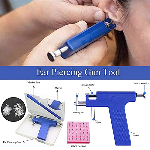 Ear Piercing kit Gun EAR plus 98 studs Tool pierce ears Tools Set...