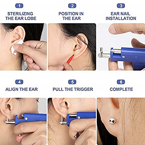 Ear Piercing kit Gun EAR plus 98 studs Tool pierce ears Tools Set...