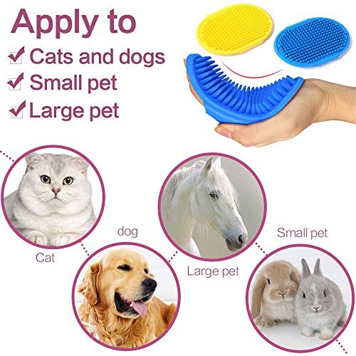 Fantye 2 Pcs Dog Grooming Brush, Pet Bash Brush Rubber Dog Brush ...