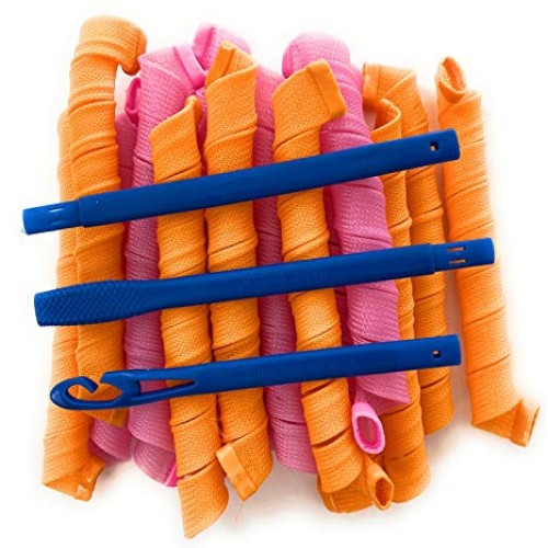hair curlers no heat curlers 55cm wave formers long hair 18pcs ov...