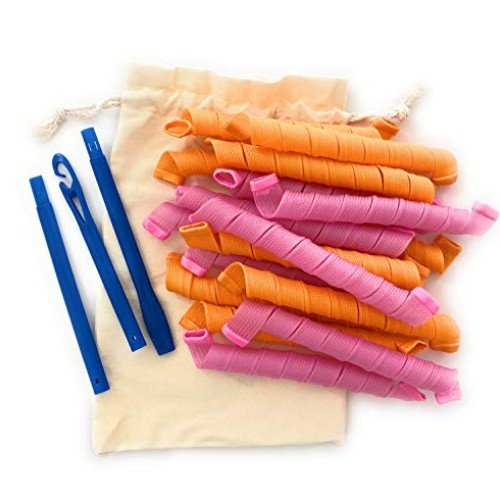hair curlers no heat curlers 55cm wave formers long hair 18pcs ov...