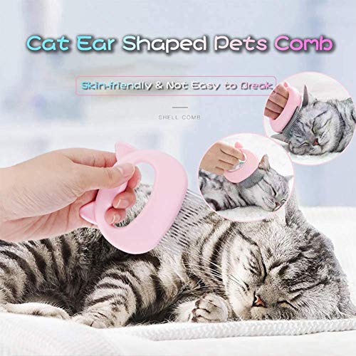 Lolly Tin Cat Comb Cleaning Brush for Deshedding Shedding Groomin...