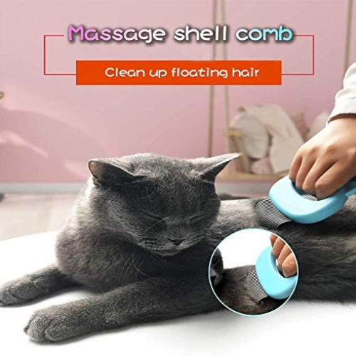 Lolly Tin Cat Comb Cleaning Brush for Deshedding Shedding Groomin...