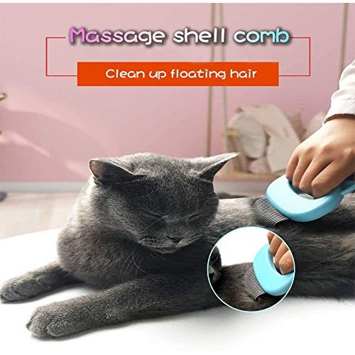 Lolly Tin Cat Comb Cleaning Brush for Deshedding Shedding Groomin...