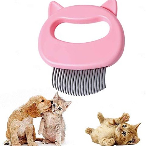 Lolly Tin Cat Comb Cleaning Brush for Deshedding Shedding Groomin...