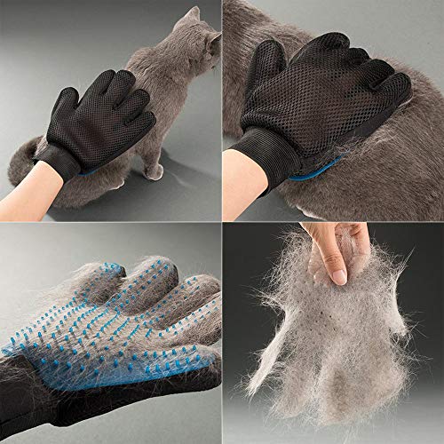 Pet Hair Remover Glove - Gentle Pet Grooming Glove Brush - Deshed...