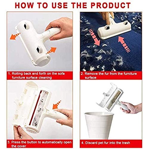 Pet Hair Remover Roller - Dog & Cat Fur Remover with Self-Cleanin...