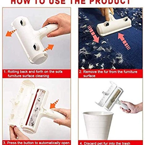 Pet Hair Remover Roller - Dog & Cat Fur Remover with Self-Cleanin...