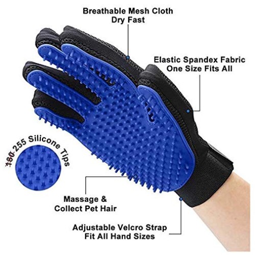 POSH Pet Grooming Glove - Gentle Deshedding Brush Glove - Efficie...