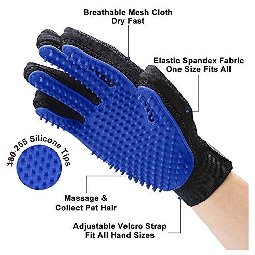 POSH Pet Grooming Glove - Gentle Deshedding Brush Glove - Efficie...