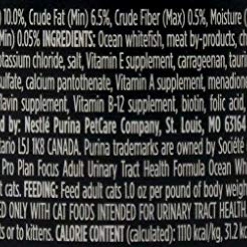 Purina Pro Plan Focus Urinary Tract Health Formula Cat Food Entre...
