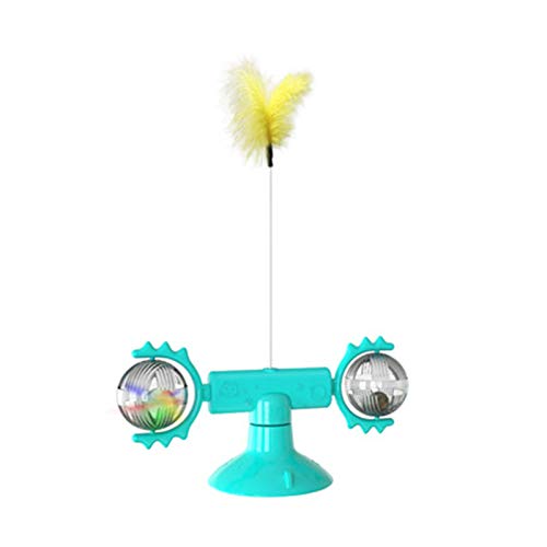 Sterose Funny Tickle Cat Toy Whirling Windmill Catnip with Feathe...