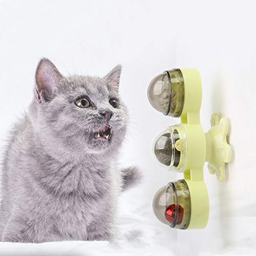 Sterose Interactive Cat Toy Rotating Windmill Turntable with Suct...
