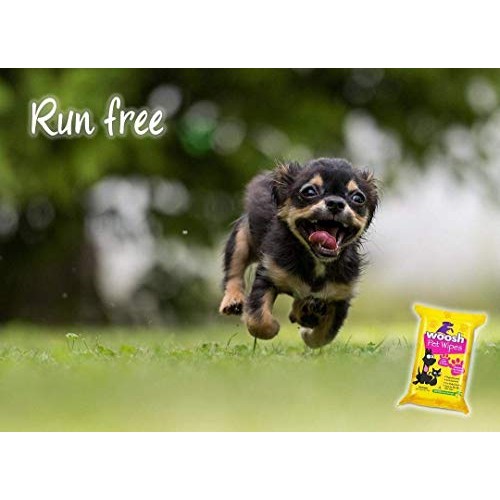 Woosh Pet Wipes Hypoallergenic, Non-Toxic for Dogs or Cats, with ...