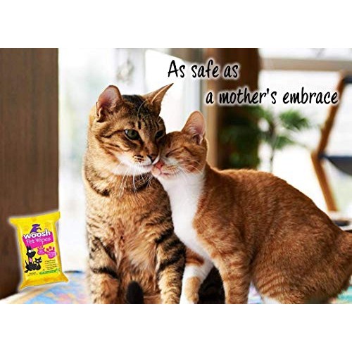 Woosh Pet Wipes Hypoallergenic, Non-Toxic for Dogs or Cats, with ...