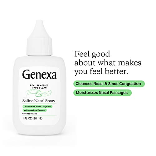 Genexa Saline Nasal Spray - 1fl oz. 30mL - Cleanses Mucus & Con...