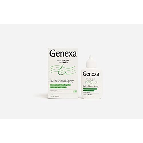 Genexa Saline Nasal Spray - 1fl oz. 30mL - Cleanses Mucus & Con...
