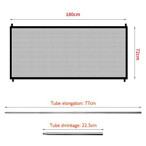 GFULLOV Pet Magic Gate- Pet Stair Gate Portable Pet Safety Net Pe...