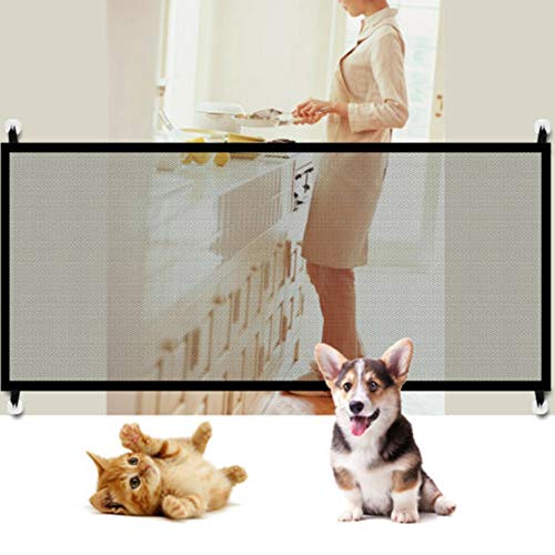 GFULLOV Pet Magic Gate- Pet Stair Gate Portable Pet Safety Net Pe...