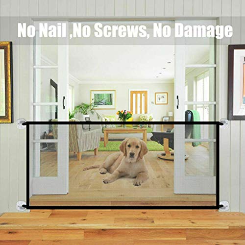 GFULLOV Pet Magic Gate- Pet Stair Gate Portable Pet Safety Net Pe...