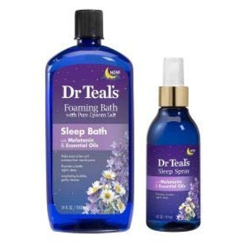 Dr Teals Foaming Bath Sleep Soak & Sleep Spray with Melatonin & ...