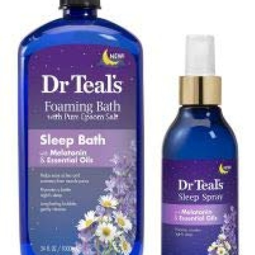 Dr Teals Foaming Bath Sleep Soak & Sleep Spray with Melatonin & ...