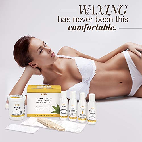 GiGi Hemp Wax at-Home Hair Waxing Kit for Safe, Fast and Effectiv...