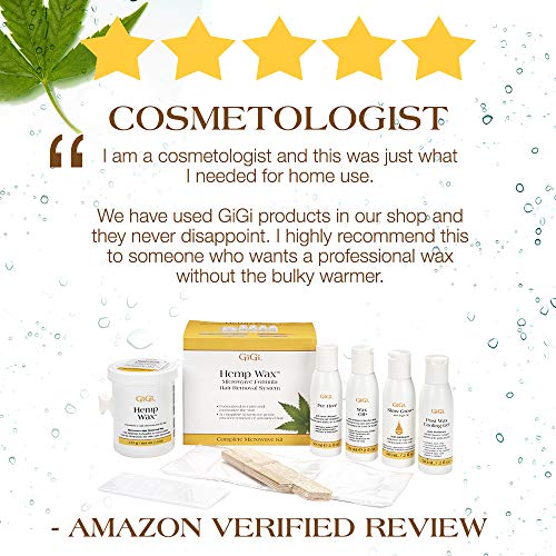 GiGi Hemp Wax at-Home Hair Waxing Kit for Safe, Fast and Effectiv...