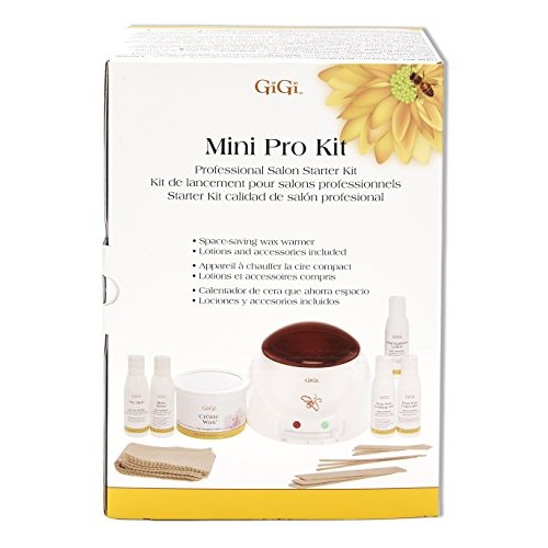 GiGi Mini Pro Hair Removal Waxing Kit, At Home Removal of Unwante...