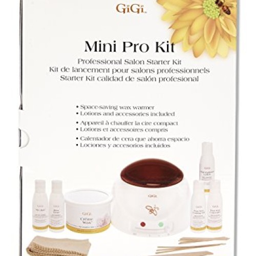 GiGi Mini Pro Hair Removal Waxing Kit, At Home Removal of Unwante...