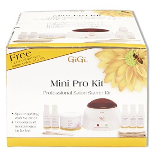 GiGi Mini Pro Hair Removal Waxing Kit, At Home Removal of Unwante...