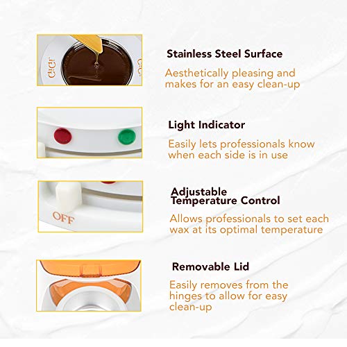 GiGi Multi-Purpose Hair Removal Wax Warmer Kit, 14 oz