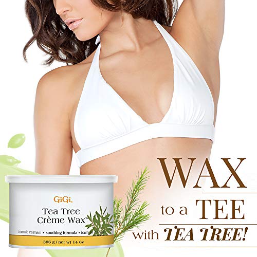 GiGi Tea Tree Creme Hair Removal Soft Wax with Soothing Formula, ...