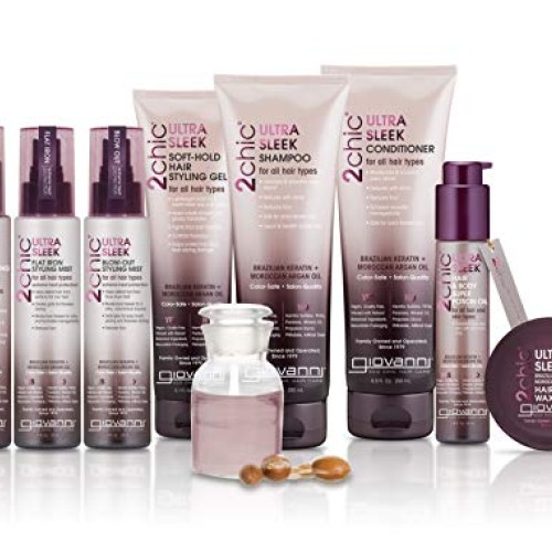 GIOVANNI 2chic Ultra-Sleek Shampoo 24 oz. Brazilian Phyto-Keratin...