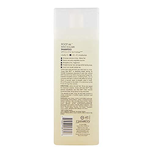 GIOVANNI Root 66 Max Volume Shampoo, 8.5 oz. for Fine Lifeless Ha...